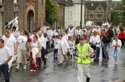 cross section of procession