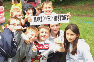 young group of supporters